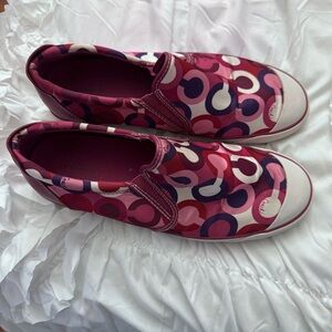 Coach Multicolor Patterned Slip-On Sneakers